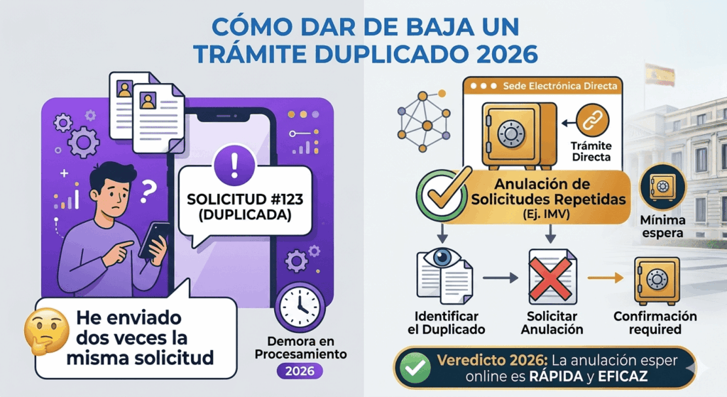 infografia de como dar de baja un tramite duplicado en 2026