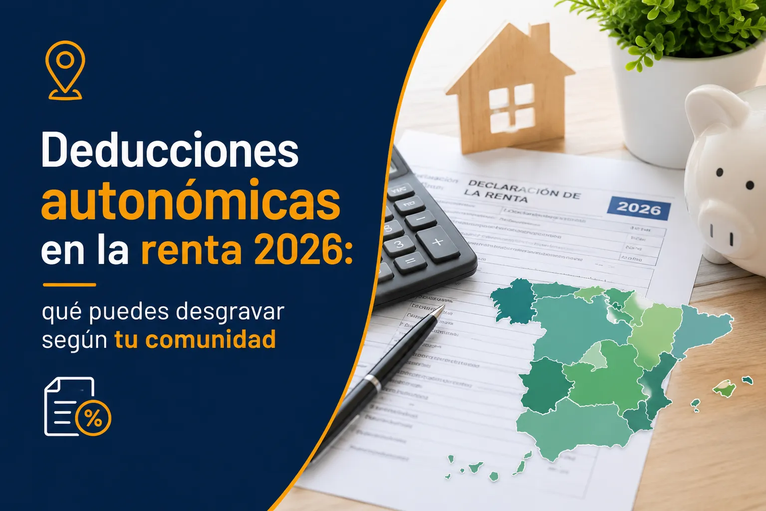 Deducciones autonómicas en la renta 2026 según la comunidad autónoma en España