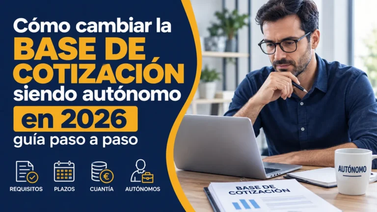Cómo cambiar la base de cotización de autónomo en 2026
