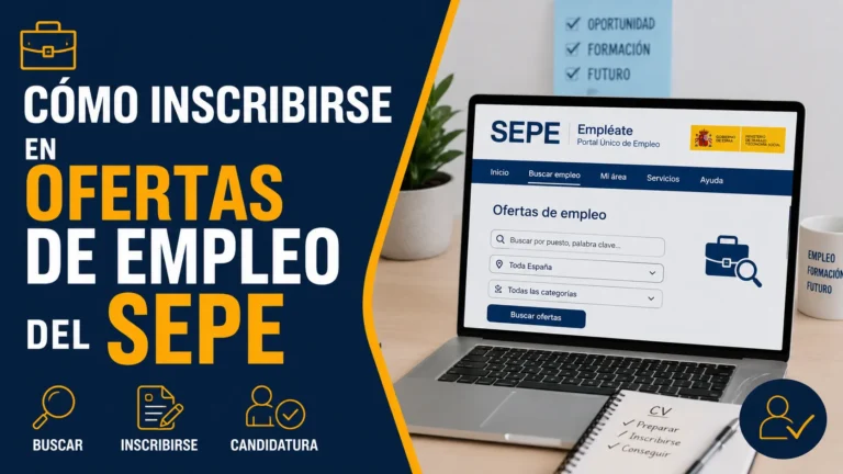 Cómo inscribirse en ofertas de empleo del SEPE en 2026