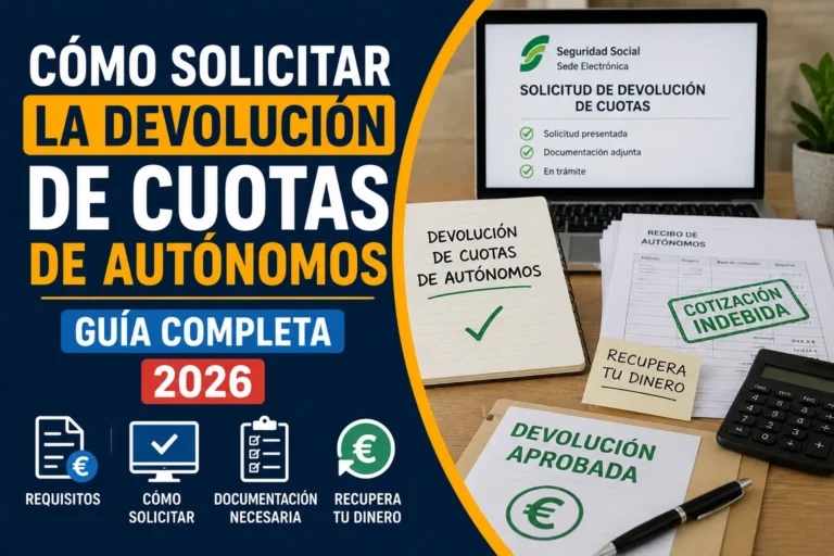 Devolución de cuotas de autónomos: cómo pedirla en 2026