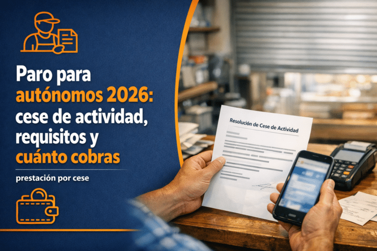 Paro de autónomos 2026: cese de actividad y requisitos