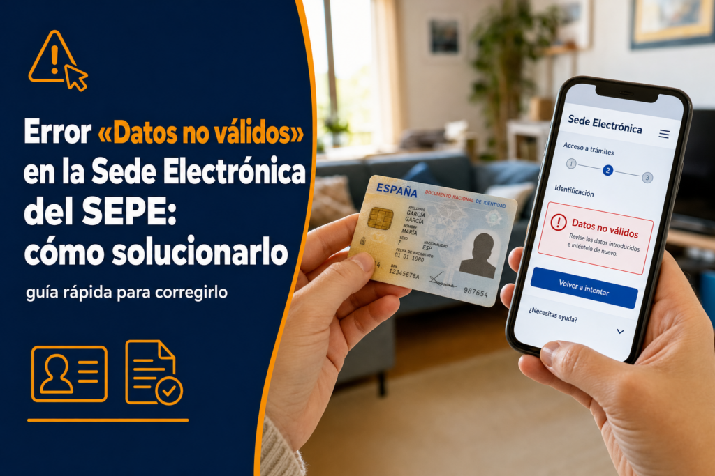 Error «Datos no válidos» en la Sede Electrónica del SEPE: cómo solucionarlo