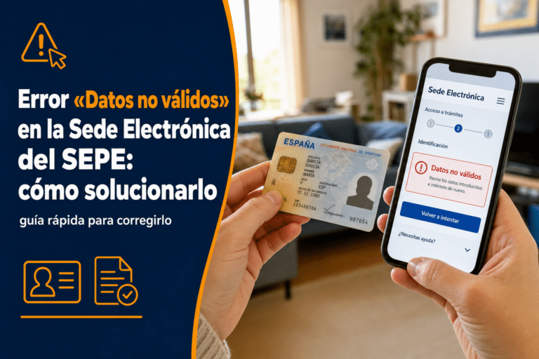Error «Datos no válidos» en la Sede del SEPE: soluciones