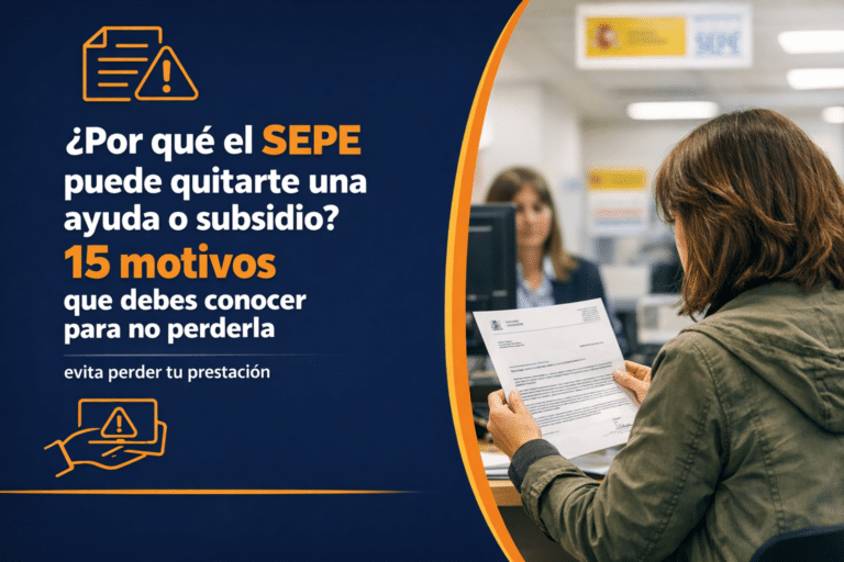 Motivos por los que el SEPE puede quitarte una ayuda
