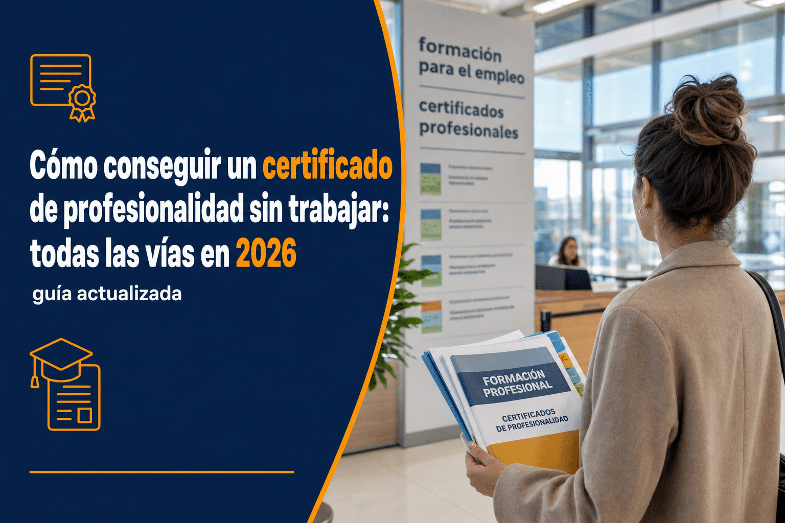 Cómo conseguir un certificado de profesionalidad sin trabajar: todas las vías en 2026