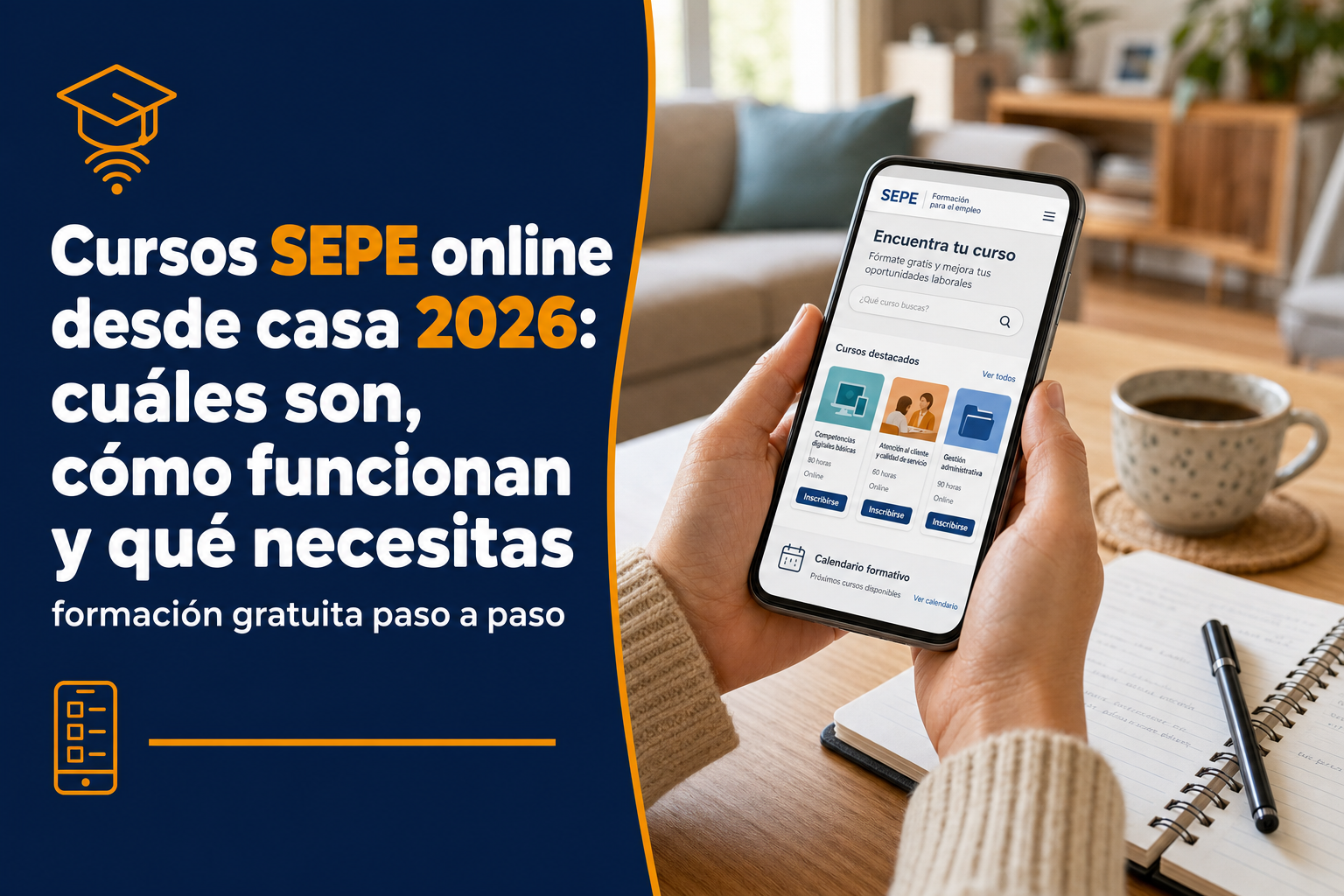 Cursos SEPE online desde casa 2026: cuáles son, cómo funcionan y qué necesitas