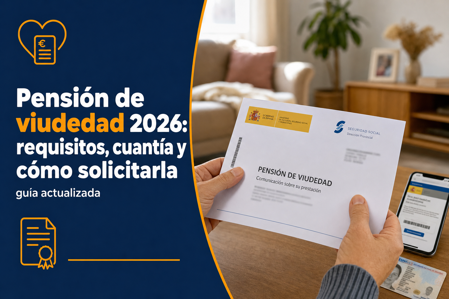 Pensión de viudedad 2026: requisitos, cuantía y cómo solicitarla