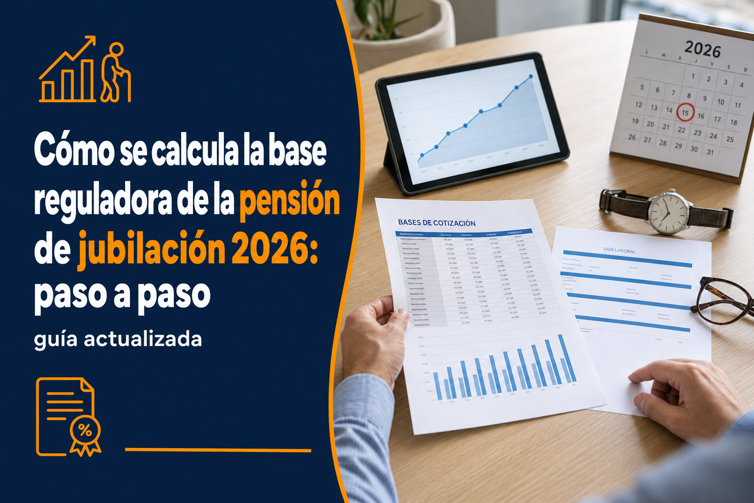 Cómo se calcula la base reguladora de la pensión de jubilación 2026: paso a paso