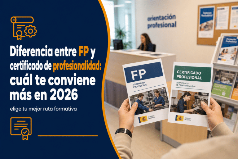 FP o certificado de profesionalidad: cuál te conviene 2026