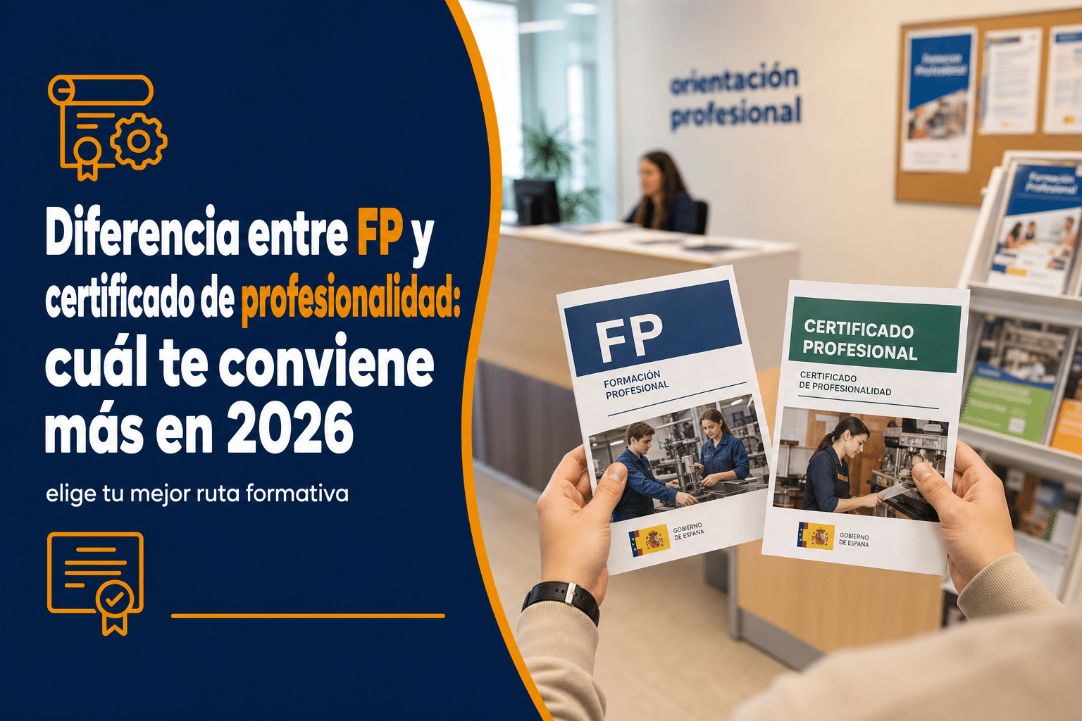 Diferencia entre FP y certificado de profesionalidad: cuál te conviene más en 2026