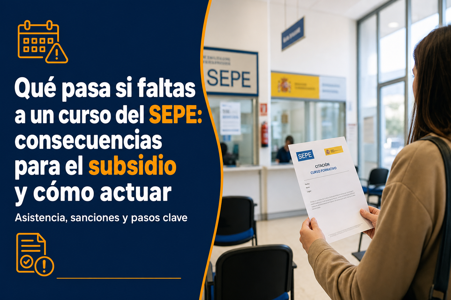 Qué pasa si faltas a un curso del SEPE: consecuencias para el subsidio y cómo actuar