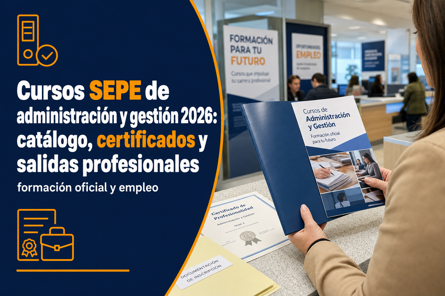 Cursos SEPE de administración y gestión 2026: catálogo, certificados y salidas profesionales