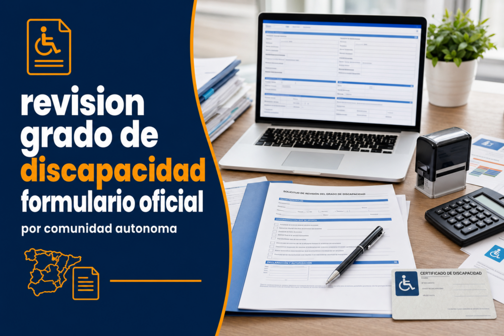 Solicitud de revisión del grado de discapacidad: formulario oficial de cada comunidad autónoma