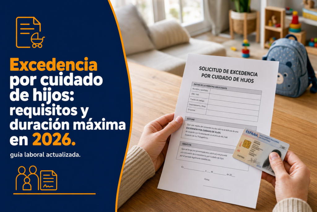 Excedencia por cuidado de hijos: requisitos y duración máxima en 2026