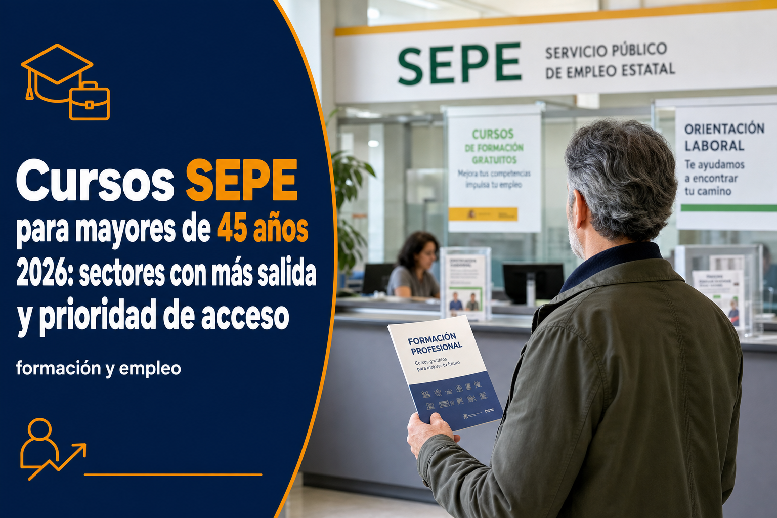 Cursos SEPE para mayores de 45 años 2026: sectores con más salida y prioridad de acceso