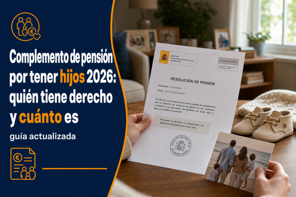 Complemento de pensión por tener hijos 2026: quién tiene derecho y cuánto es