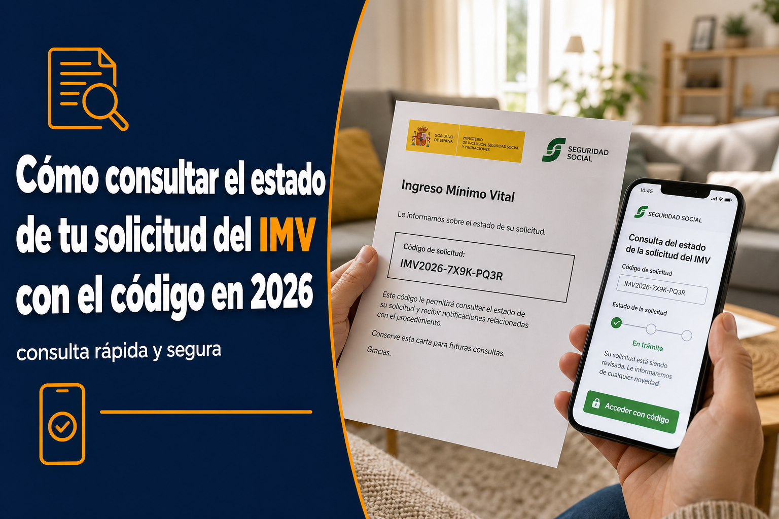 Cómo consultar el estado de tu solicitud del IMV con el código en 2026