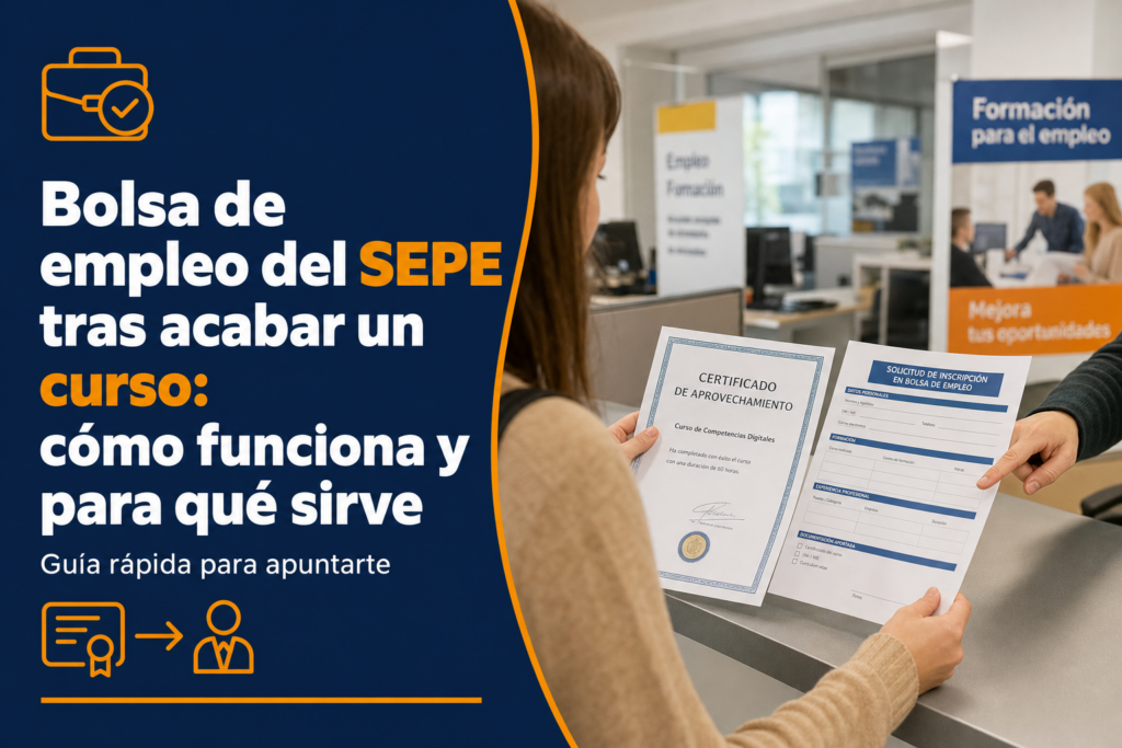 Bolsa de empleo del SEPE tras acabar un curso: cómo funciona y para qué sirve