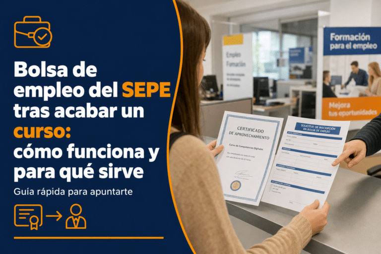 Bolsa de empleo del SEPE tras un curso: cómo funciona