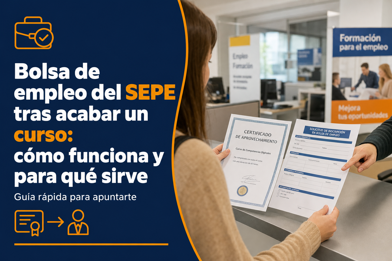 Bolsa de empleo del SEPE tras acabar un curso: cómo funciona y para qué sirve