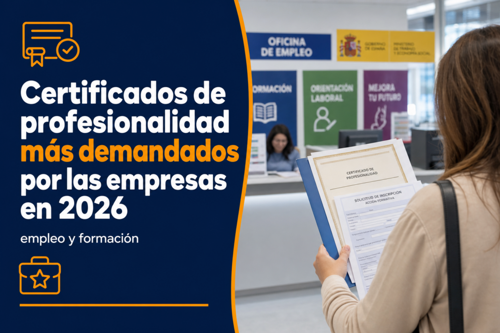 Certificados de profesionalidad más demandados por las empresas en 2026