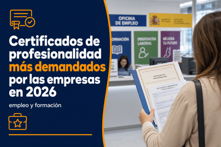 Certificados de profesionalidad con más salidas en 2026