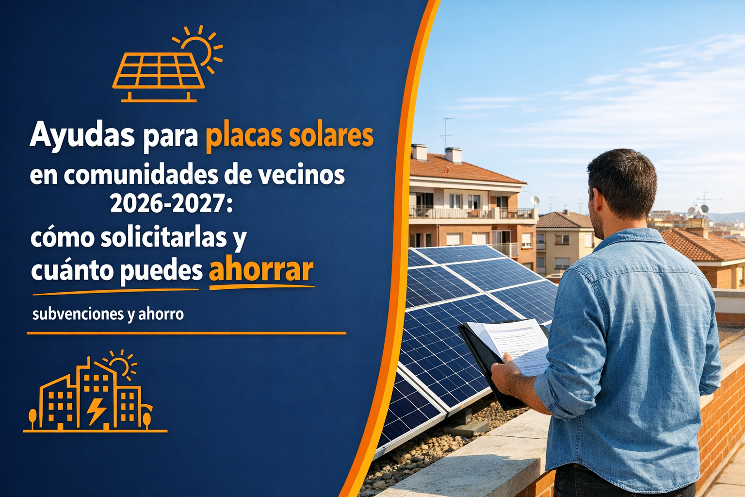 Ayudas para placas solares en comunidades de vecinos 2026-2027: cómo solicitarlas y cuánto puedes ahorrar