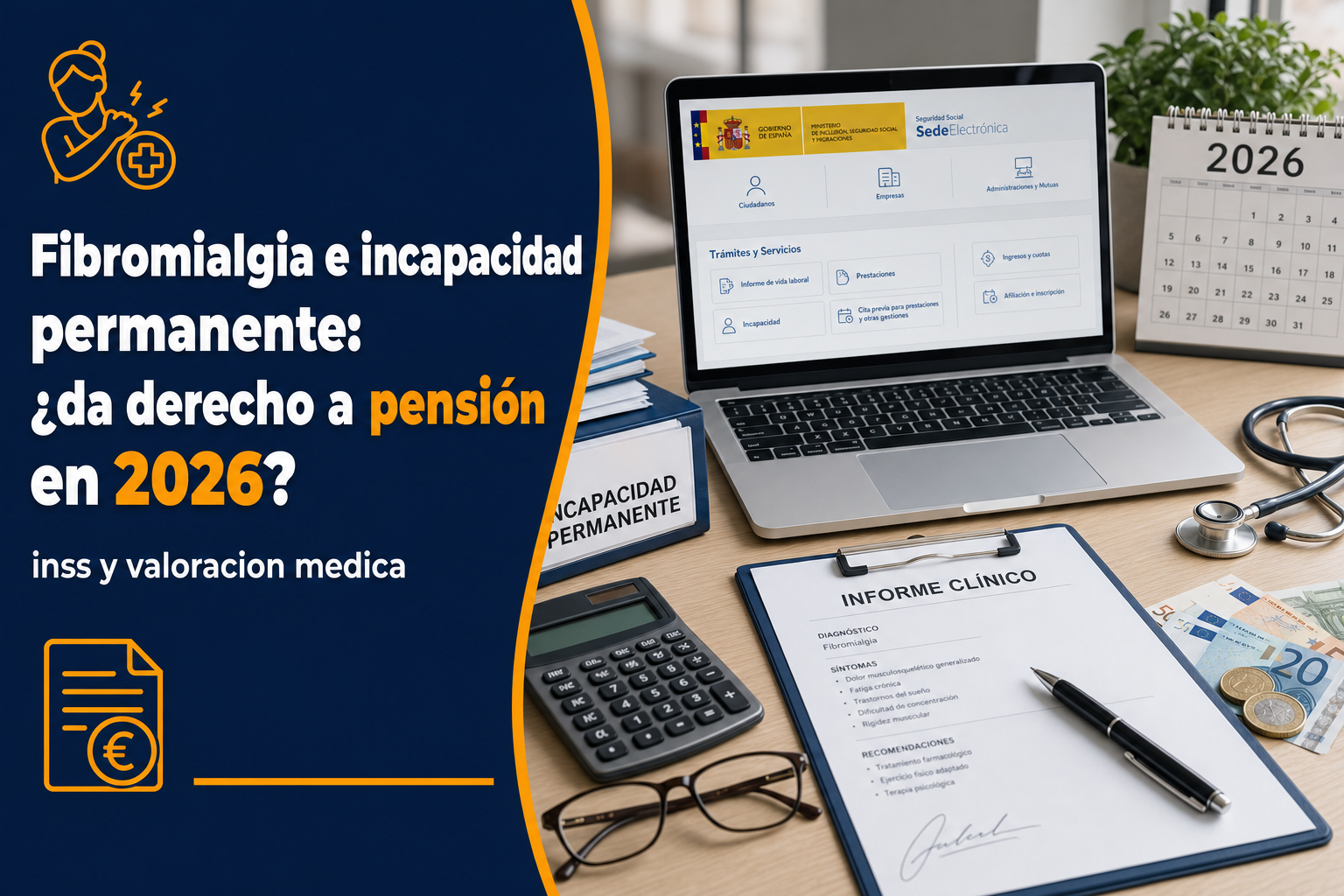 Fibromialgia e incapacidad permanente: ¿da derecho a pensión en 2026?