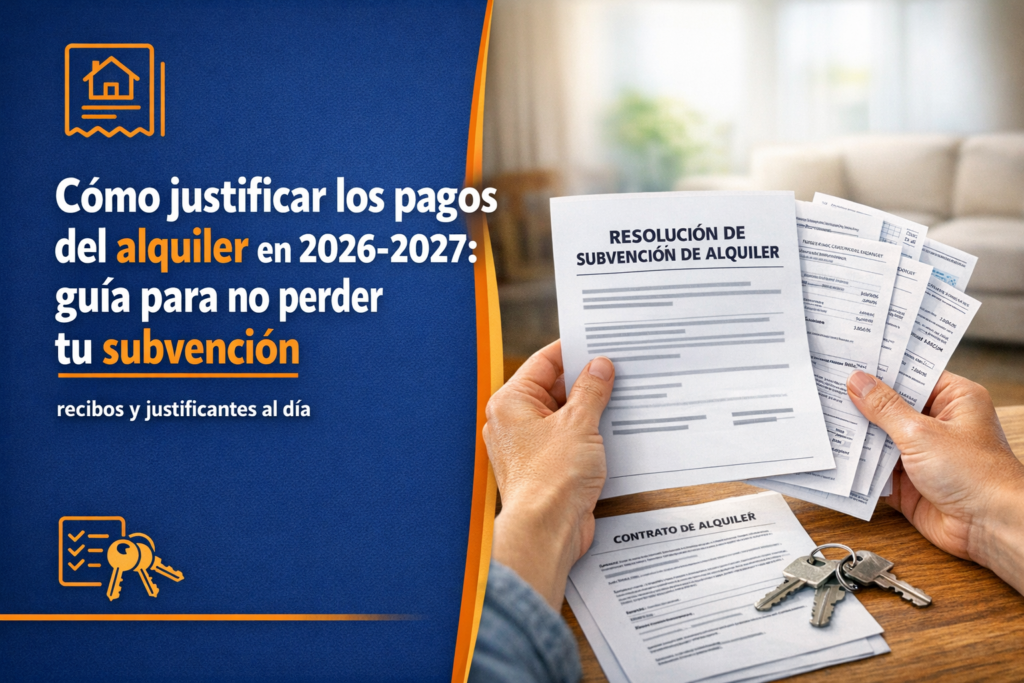 Cómo justificar los pagos del alquiler en 2026-2027: guía para no perder tu subvención