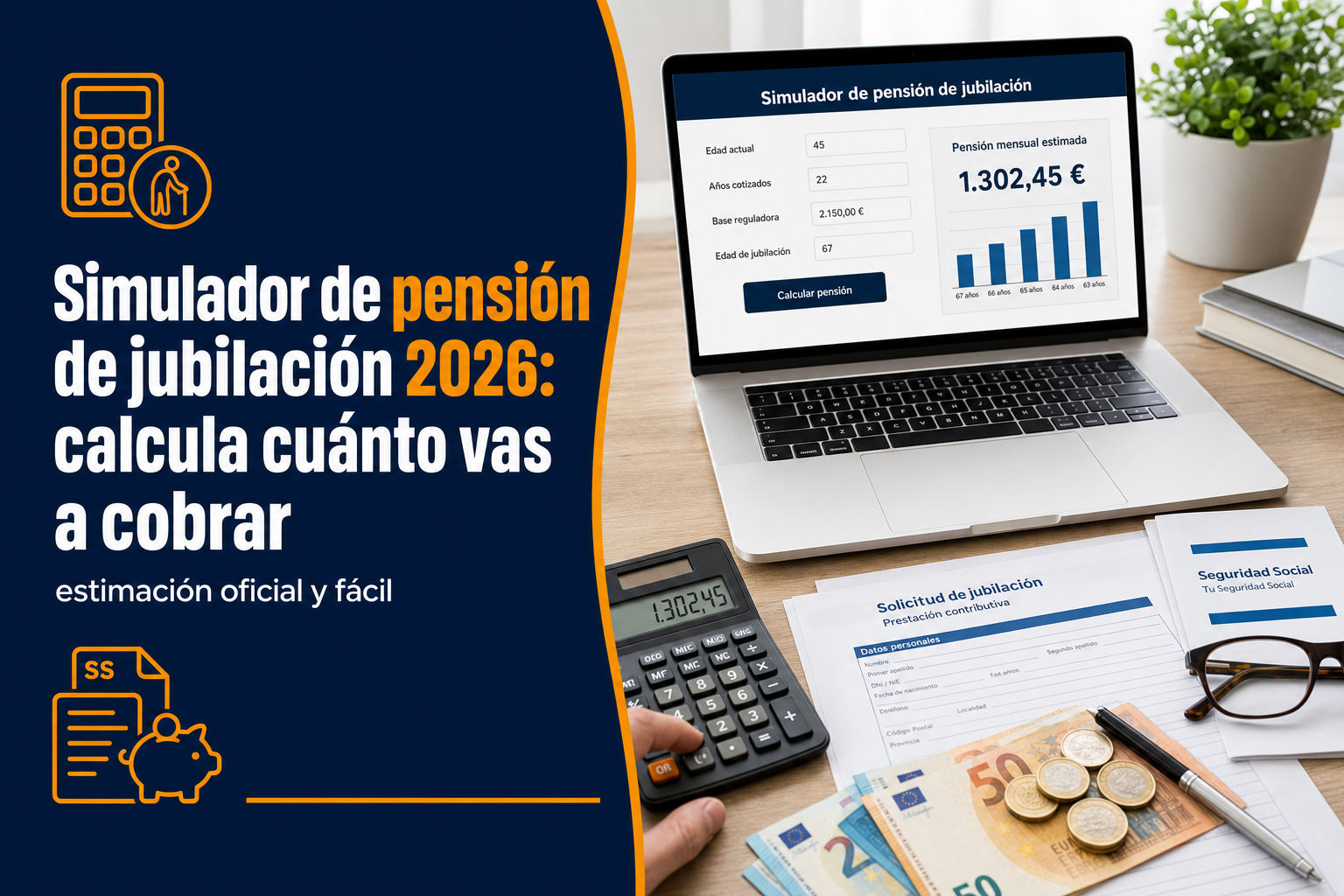 Simulador de pensión de jubilación 2026: calcula cuánto vas a cobrar