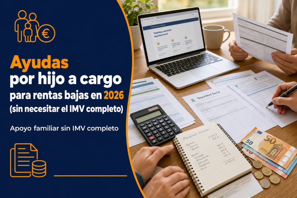 Ayudas por hijo a cargo para rentas bajas en 2026 (sin necesitar el IMV completo)