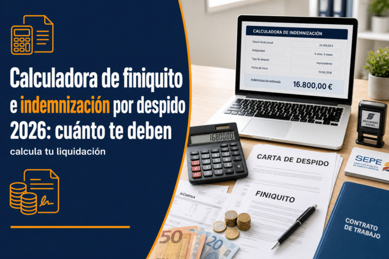 Calculadora de finiquito e indemnización por despido 2026