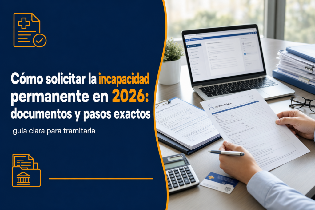Cómo solicitar la incapacidad permanente en 2026: documentos y pasos exactos