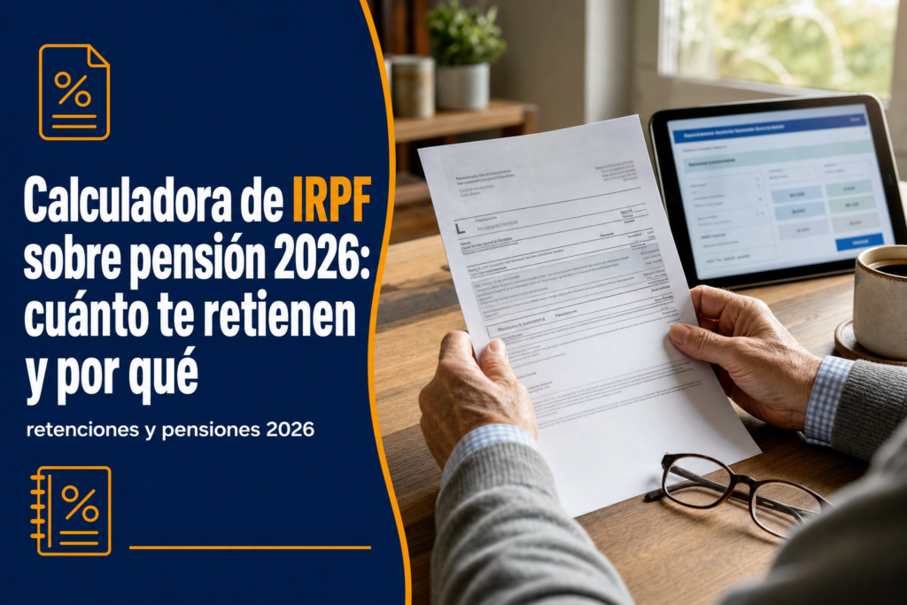 Calculadora de IRPF sobre pensión 2026: cuánto te retienen y por qué
