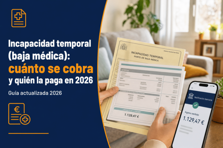 Baja médica: cuánto se cobra y quién la paga en 2026
