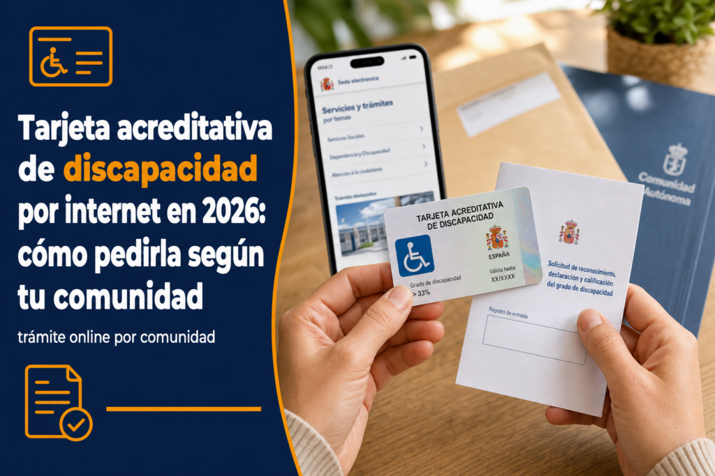 Tarjeta acreditativa de discapacidad por internet en 2026: cómo pedirla según tu comunidad