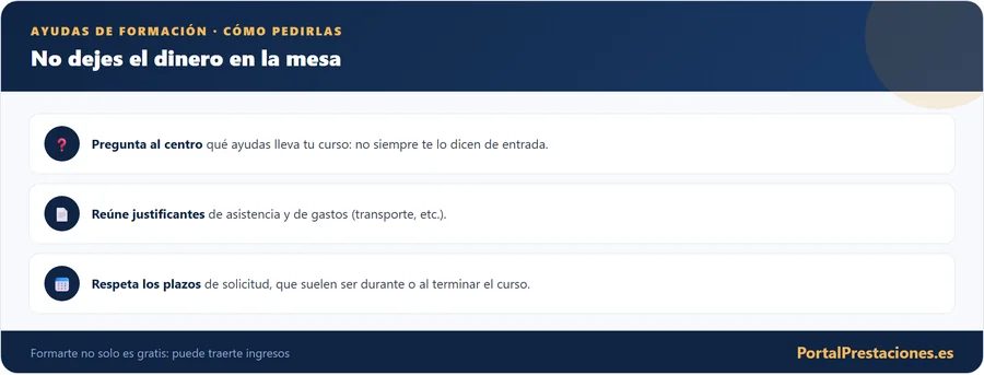 Como pedir las ayudas de formacion