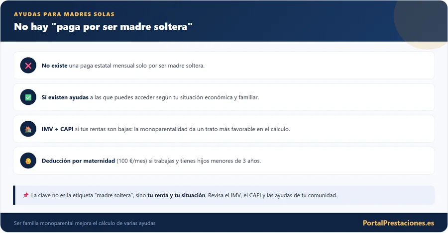Ayudas reales para madres solas