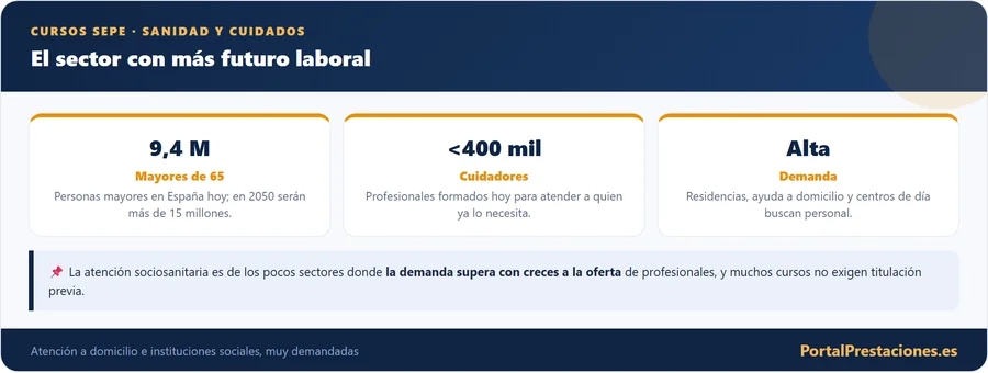 Cursos SEPE de sanidad y el sector sociosanitario