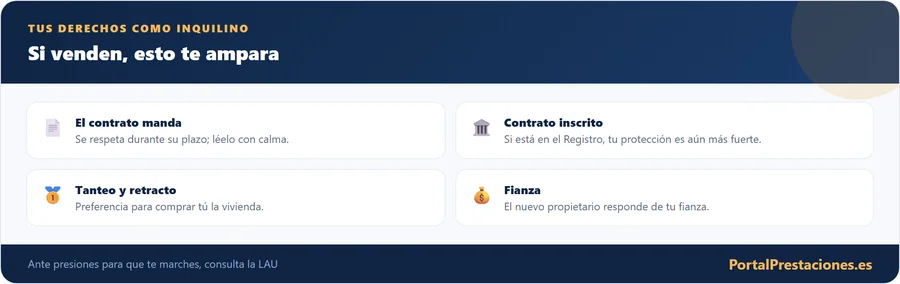 Derechos del inquilino si venden la vivienda