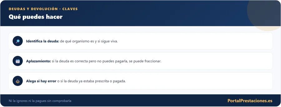 Que hacer con deudas y devolucion de Hacienda