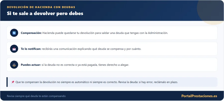 Devolucion de Hacienda cuando tienes deudas