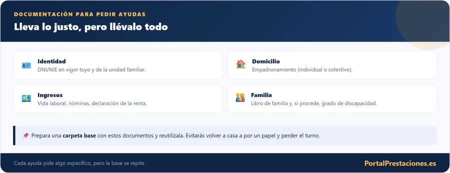 Documentacion para solicitar ayudas checklist
