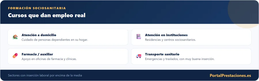 Cursos sociosanitarios del SEPE que dan empleo