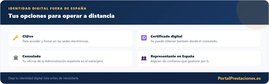 Identidad digital para operar desde fuera de Espana