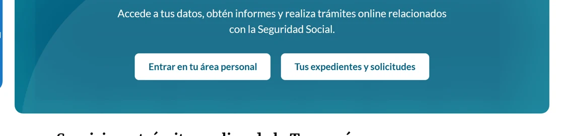 Portal oficial de la Tesoreria de la Seguridad Social, seccion de vida laboral e informes
