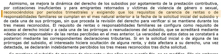 Texto del RDL 2-2024 reconociendo los subsidios por periodos trimestrales