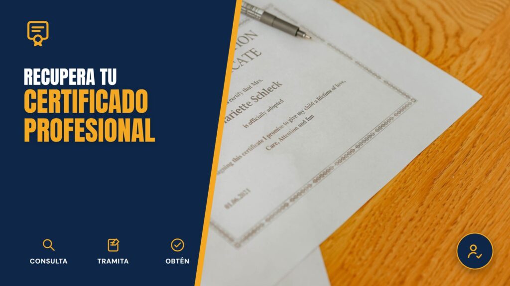 Cómo recuperar un certificado profesional perdido en 2026