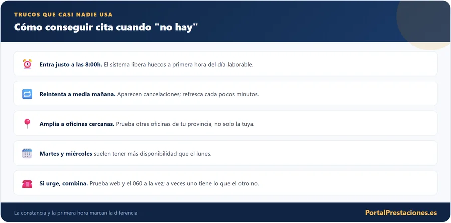 Trucos para conseguir cita previa en el SEPE